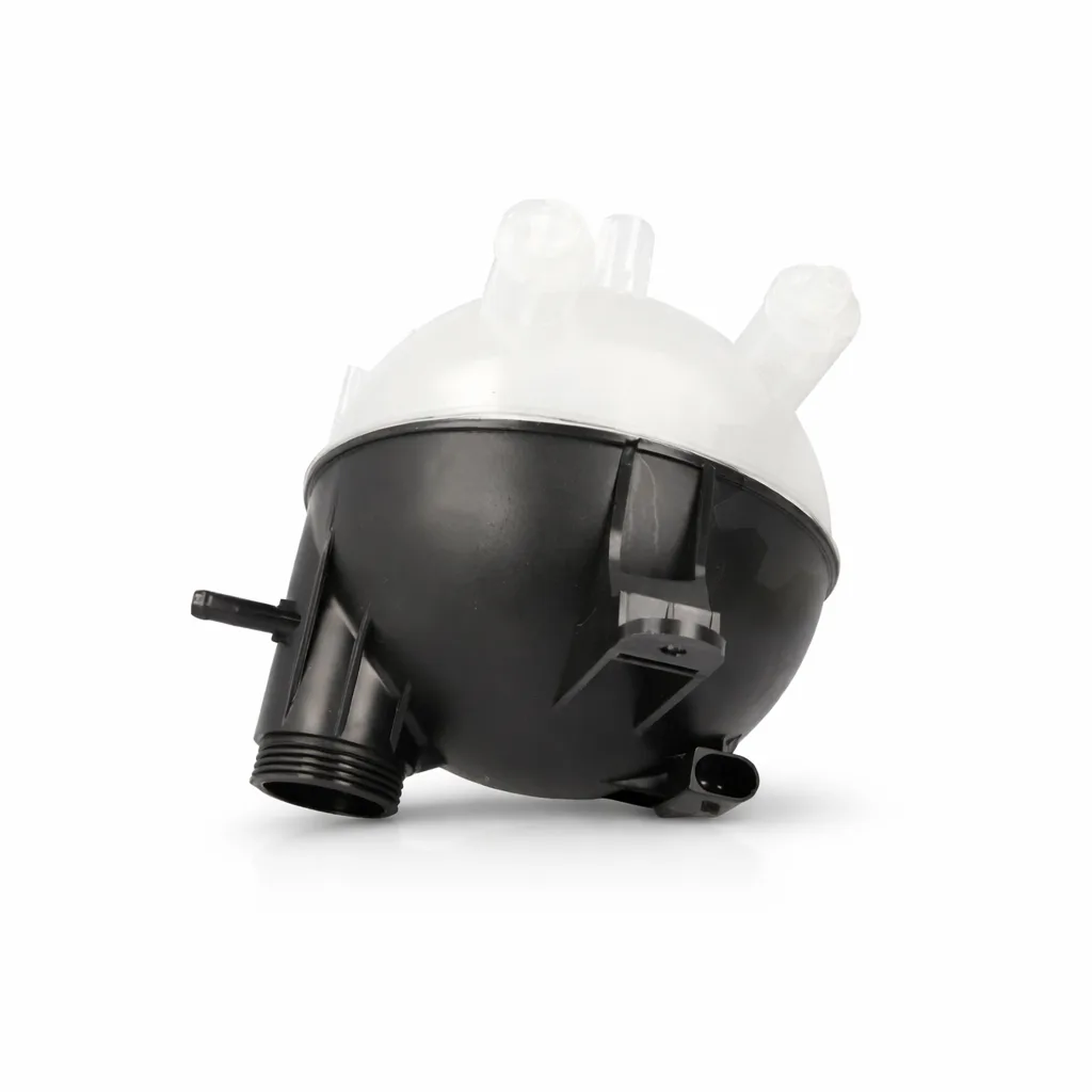 Mercedes Benz coolant expansion tank replacement round plastic engine coolant reservoir for compatible Mercedes models from M & B Parts South Africa