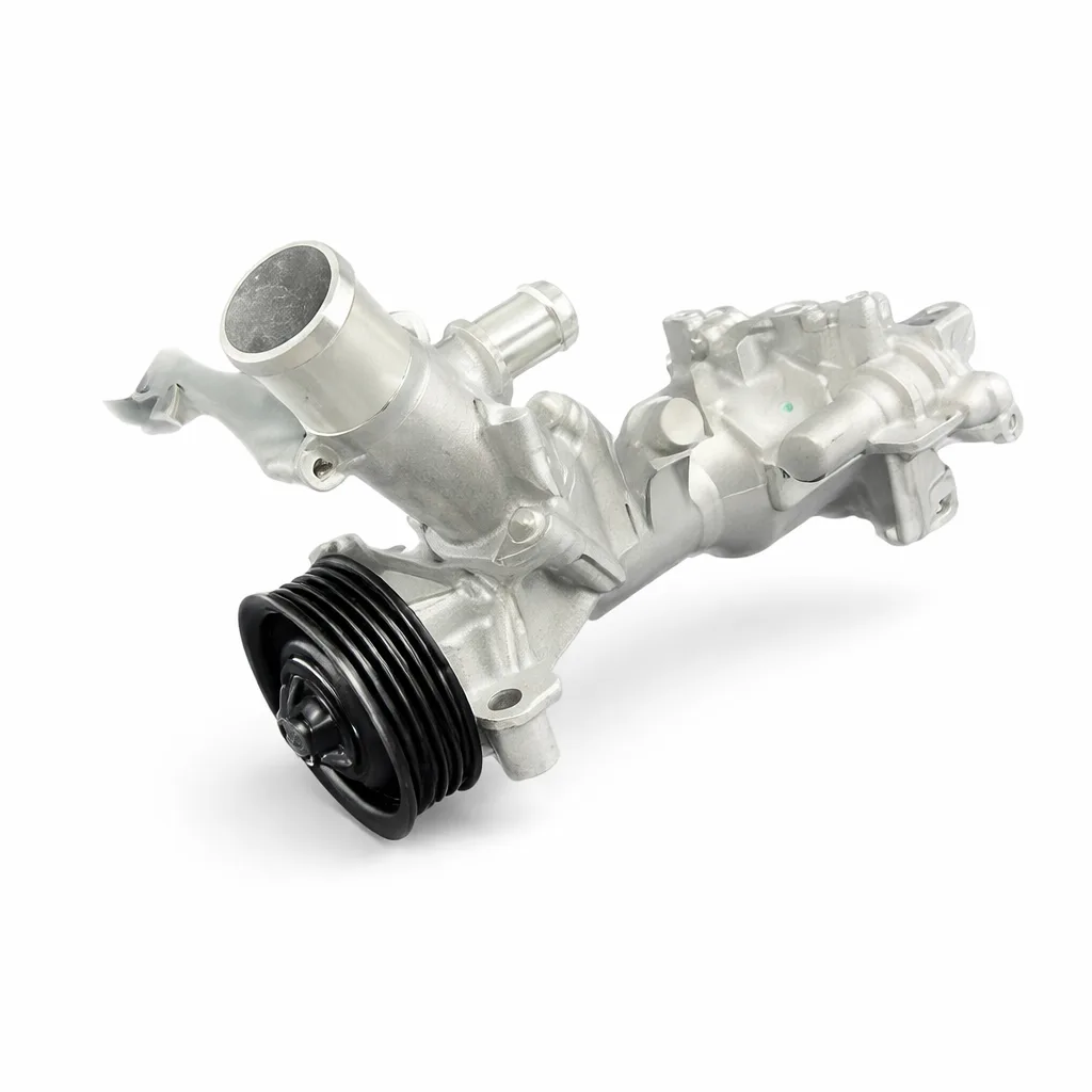 Mercedes Benz engine water pump housing with pulley replacement cooling system pump for compatible Mercedes models from M & B Parts South Africa
